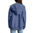 thumbnail image 4 of Womens Zip Up Hoodies Oversized Sweatshirts Fall School Fashion Outfits Casual Jackets 2025 Winter Clothes Navy 2XL, 4 of 5
