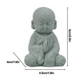 thumbnail image 5 of Buddha Stone-Statue Little Buddhist Monks Tibetan Buddhism Figurines Zen Garden Ornament Meditation Home Aquarium-Decoration, 5 of 9