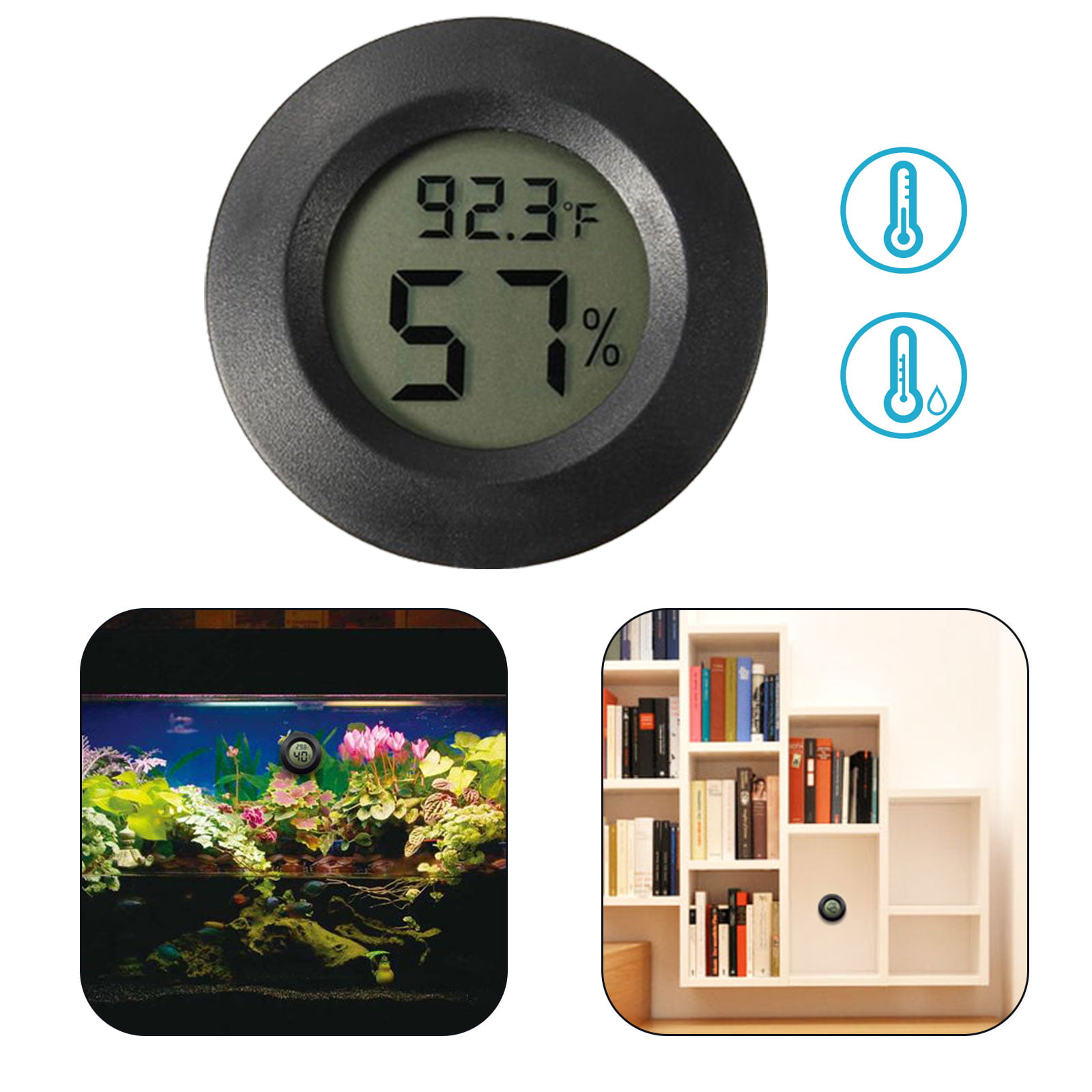 1 Pcs Thermometer Indoor Outdoor Hygrometer Temperature Humidity Meter 