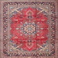 thumbnail image 1 of Ahgly Company Indoor Square Traditional Fire Brick Red Medallion Area Rugs, 5' Square, 1 of 6