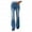 Blue, variant on Tummy Control Jeans for Women Stretch Jeans with Pockets Wide Leg Flare Denim Pants Distressed Ripped Jeans Button Jeans