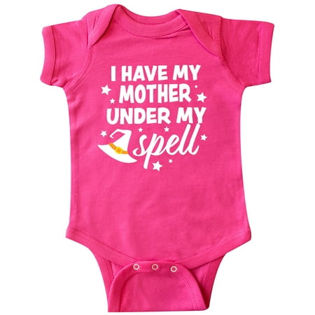 

Inktastic I Have My Mother Under My Spell with Cute Witch Hat Gift Baby Boy or Baby Girl Bodysuit