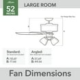 thumbnail image 4 of Hunter 52 inch Indoor Ceiling Fan with LED Lights and Pull Chain - Standard Mount Bronze Ceiling Fan, 5 Blades, For Bedroom, Living Room, or Kitchen, 3 inch Downrod - Crestfield 54205, Noble Bronze, 4 of 16