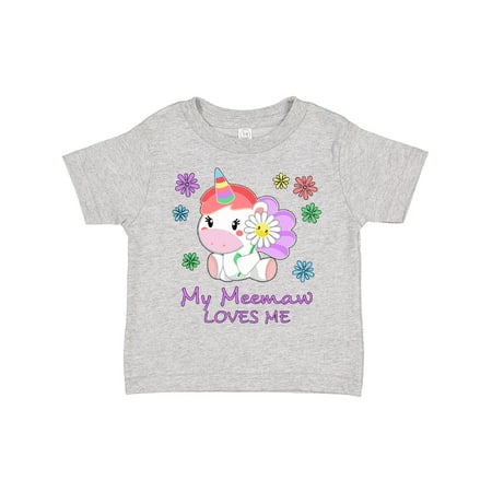 

Inktastic My Meemaw Loves Me- cute unicorn Boys or Girls Toddler T-Shirt