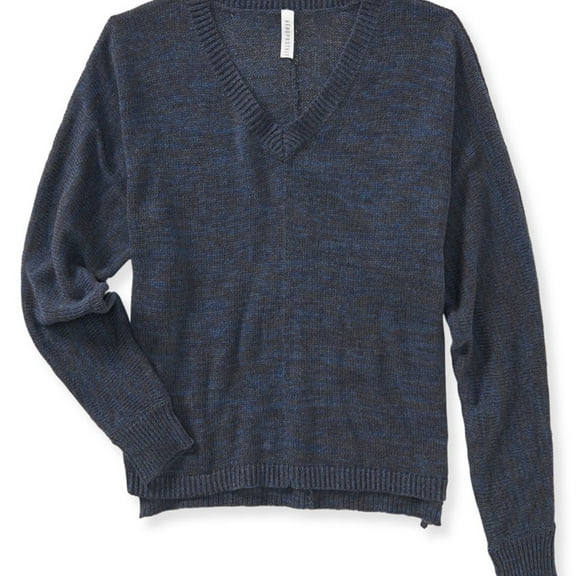 Aeropostale Womens Dolman V-Neck Pullover Sweater, Blue, Juniors, X-Large