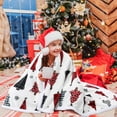 thumbnail image 5 of Christmas Sherpa Throw Christmas Tree Fleece Blanket 50 x 60 Inch Winter Xmas Plaid Tree Reversible Microfiber Blanket Holiday Decorative Soft Ultra Blankets for Gift Couch Bed, 5 of 7