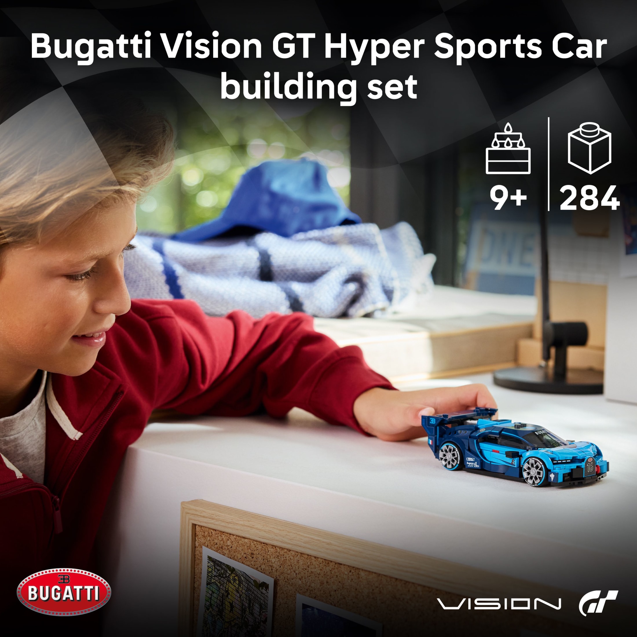 LEGO Speed Champions Bugatti Vision Gran Turismo Auto Deportivo de Juguete de Construcción para Niños y Gamers - Set de Construcción con Minifigura de Piloto Bugatti para Niños y Niñas, Mayores de 9 Años - Idea de Regalo para Cumpleaños - 77253 3