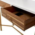 thumbnail image 6 of Adore Decor Jupiter Modern 2-Drawer Wood Desk Console Table in White, 6 of 15