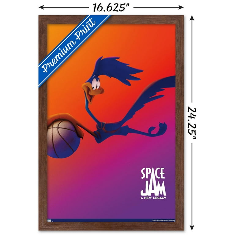 Trends International Space Jam: A New Legacy - Road Runner One Sheet Framed  Wall Poster Prints Black Framed Version 14.725 x 22.375