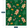 thumbnail image 2 of Christmas Throw Blanket Baby Small Green Gingerbread Man Blanket for Toddler Swaddle Pet Crib Soft Lightweight Fuzzy Plush Fleece Blankets and Throws Xmas Winter Holiday Blanket 30x40, 2 of 6