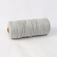 thumbnail image 1 of Zhuge Cordón de macramé de 4 mm x 110 yardas, cuerda de algodón de macramé natural, cuerda de macramé de colores para colgar plantas o colgar en la pared, gris claro, 1 of 4