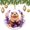 Pattern-8, variant on Marmot, Groundhog Animal with Purple Floral Christmas Ornament Cute Animal 3" Ceramic Christmas Ornament Ornament for Christmas Tree for Woman Friend Birthday