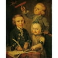 thumbnail image 2 of Cornelis Van Cuylenburgh II 15x18 Gold Ornate Wood Frame and Double Matted Museum Art Print Titled - Portrait of the Children of Barend Goudriaan (1776), 2 of 4