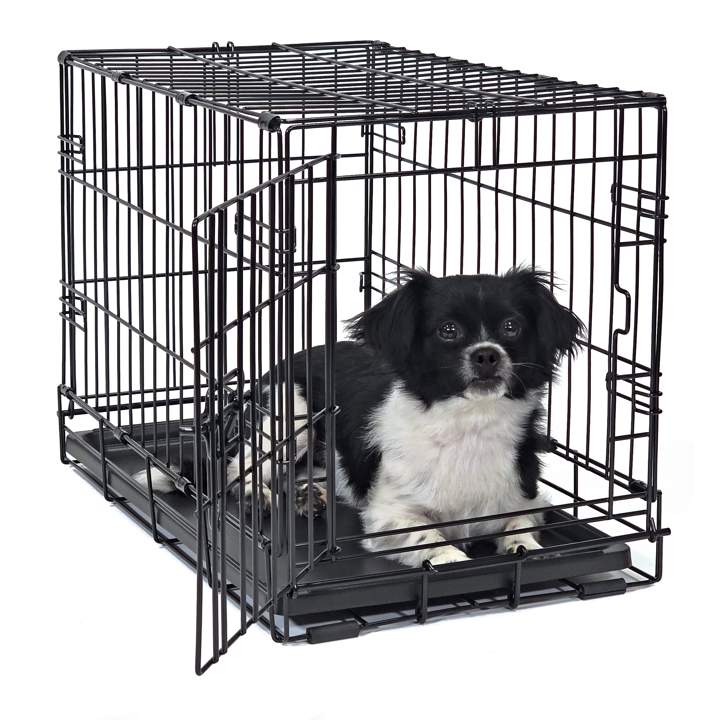 Vibrant Life Foldable 22" Wire Crate for Dogs with Divider and Leak-Proof Tray