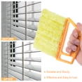 thumbnail image 2 of Uxcell 6.3 x 5.31 inch Window Blind Hand Held 7 Finger Cleaning Tool Plastic Orange 2pcs, 2 of 5