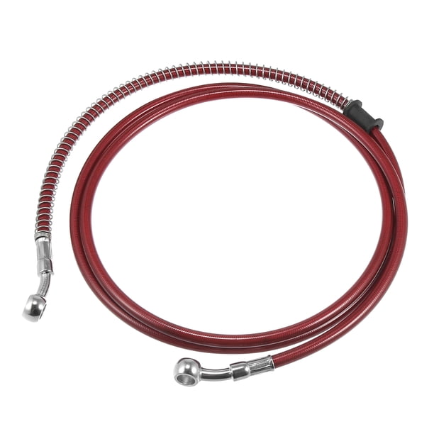 70.87" Inoxidable Acero Motocicleta Hidráulico Freno Línea Aceite Manguera Rojo