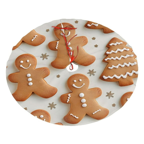 Christmas Tree Skirt 30" Ginger Christmas Tree (1) Xmas Tree Skirts Mat for New Year Holiday Christmas Party Decorations