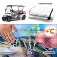 thumbnail image 5 of Yuyamidu Sea Turtle Golf Cart Seat Covers Hibiscus Golfcart Seat Cover with Pockets Universal Club Car Seats Cushion Golf Seat Covers for Cart, 5 of 7