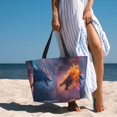 thumbnail image 6 of Daiia Watercolor Sky Dragon Beach Travel Bag - Water-Resistant Beach Bag, Lightweight Tote with 7 Pockets for Women and Men - Gym,Pool,Camping,Reusable Grocery Bag, 6 of 7