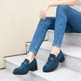 thumbnail image 5 of Ecetana Womens Loafers Shoes Platform Chunky Penny Loafer Lug Sole Comfortable Slip On Work Office Business Casual Dress Shoes, 5 of 5