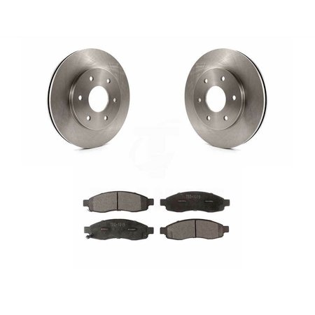 Front Rotors & Ceramic Brake Pads Kit For 04-05 QX56 05 Armada 04-05 Titan