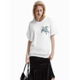 thumbnail image 1 of 1pc Women's Casual Polyester T-Shirt with Turtle Graphic, Crew Neck Short Sleeve Top for All Seasons, Animal Pattern Knit Fabric Tee Tee For Adult, Men, Women, Teen, Teenager, Adolescent, Youth, 1 of 5