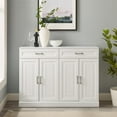 thumbnail image 4 of Crosley Furniture Stanton Traditional MDF Wood Sideboard in White, 4 of 17