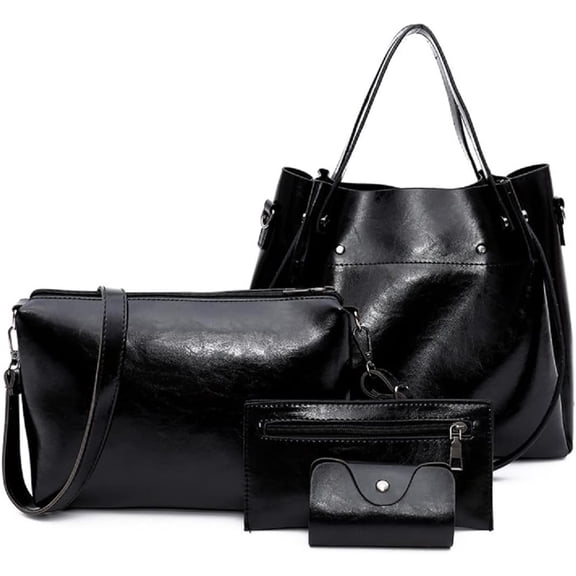 Handbag for Women Wallet Tote Bag Shoulder Bags Top Handle Satchel 4pcs Purse Set