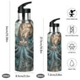 thumbnail image 2 of Octopus Map Sports Water Bottle with Straw Lid Insulated Stainless Steel Leak Proof BPA Free Thermal Mug with Handle for Gym Yoga Cycling Camping, 2 of 8