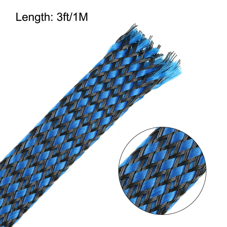 3ft - 1/2 inch PET Expandable Braided Sleeving - Braided Cable