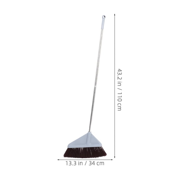 GAXIRE Heavy Duty Angle Broom with Stainless Steel Handle and Soft Bristles, Multi-Purpose Floor Cleaning Broom 1 Piece