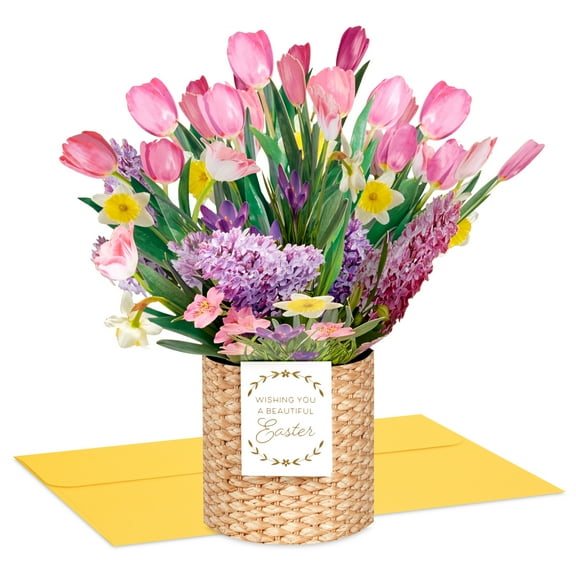 Hallmark Paper Wonder 3D Pop-Up Easter Card (Beautiful Day Spring Flower Bouquet)