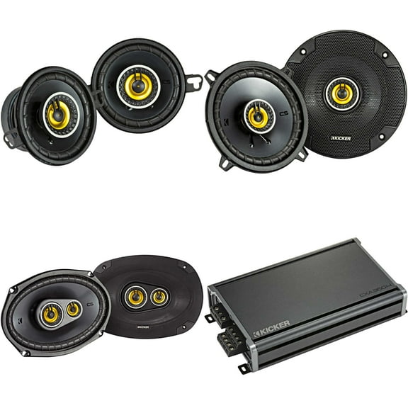 Kicker for Dodge Ram Truck 2002-2011 Speaker & Amp bundle - CSC 6x9" 3-way speakers, CS 5.25" speakers, And CS 3.5" speakers w/ CX360.4