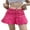 Pink, variant on Women's Ruffle Denim Mini Skirt Aesthetic Low Waist Jeans Skirt Pleated A-line Short Bodycon Pencil Jean Skirts