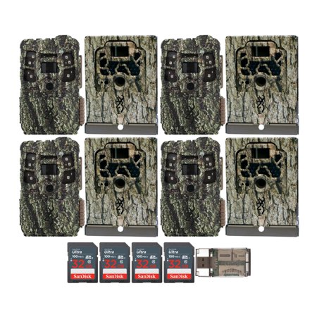 Browning Command Ops Elite 22 Trail Camera w/Camera Security Box Bundle (4-Pack)