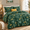 Green Elk Deer (Only Cover)-Queen, variant on Bark Green Bohemian Queen Size Microfiber Duvet Cover Set 3pc Soft Lightweight Retro Farmhouse