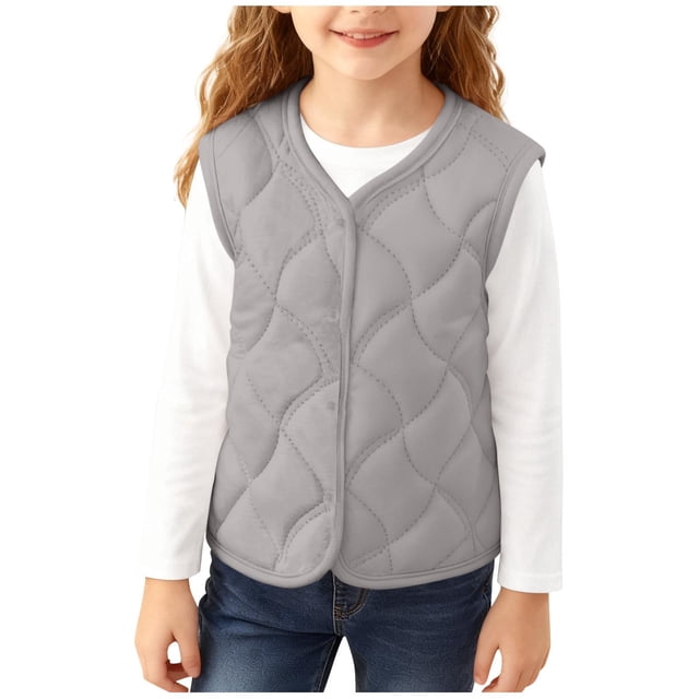 School Uniform for Girls, Thick Quilted Top and Pants Uniform Style, Kids Winter Set
