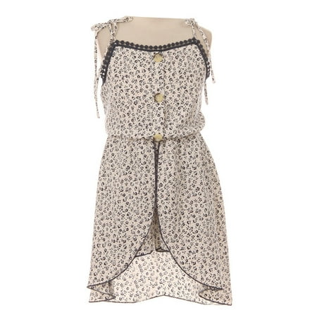 Just Kids - Just Kids Girls Off-White Allover Floral Print Button ...