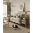 thumbnail image 2 of Mesita de noche Veegle Rattan con estación de carga, 2 cajones, color gris, 2 of 7