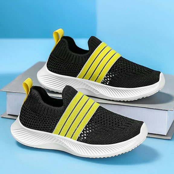 HUITKMM Children's Lightweight Breathable Sports Shoes Lace Up Running Sneakers