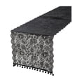 thumbnail image 2 of Black Floral Lace Table Runner, 17.7*94.5in Polyester Semi Sheer Vintage Table Decor, Elegant Hollow Out Lace Dresser Scarf for Dining Room Living Room Cabinet, French Style Decorative Runner, 2 of 7