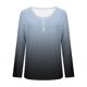 thumbnail image 5 of Neewe Women Tops Loose Fit Long Sleeve Round Neck Button T Shirts Business Casual Blouses Dressy Fall Fashion Work Clothes, 5 of 6