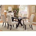 thumbnail image 6 of Furniture of America Kay Rustic Wood 7-Piece Dining Set in Black and Beige, 6 of 14