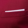 thumbnail image 5 of Puntoco Men's formal Suit Vest Solid Business Vest Slim Fit V-Neck Dress Waistcoat for Suit or Tuxedo Wedding Party Red XXXL, 5 of 8