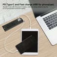 thumbnail image 2 of Desk Power Strip Type C 20W PD Charge Recessed Desktop Power Outlet Fast Charge 6.56 Feet Extension Cord for Nightstand,Bookshelves Couch Counter, 2 of 6