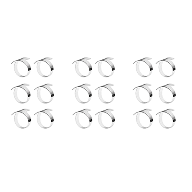 18 Pcs Napkin Ring,Circle Napkin Holder for Wedding Christmas Party Dinner Table Decor Silver