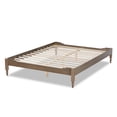 thumbnail image 3 of Baxton Studio Colette Mid-Century Wood Platform King Bed in Weathered Gray, 3 of 9