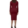 thumbnail image 7 of Kaemgyyd 2pc Business Sets for Women Long Sleeve Button down Blazer and Formal Office Bodycon Pencil Midi Skirt Suit, 7 of 7