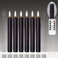 thumbnail image 6 of Flameless Taper Candles, 6 Pcs Flickering LED Candlesticks with Remote, Battery Operated - B, 6 of 8