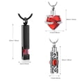thumbnail image 2 of 3 Pack Crystal Cremation Heart Urn Necklace Ashes Jewelry for Women Crystal Necklace Waterproof Memorial Pendant Stainless Steel Keepsake Ashes Locket, 2 of 9